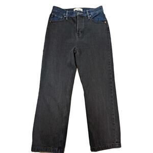 KanCan KC8880BK High Rise Wide Straight Jeans Womens 7/27 Color Block